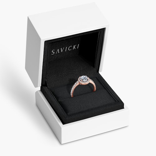 Pierścionek zaręczynowy This is Love: różowe złoto, diament